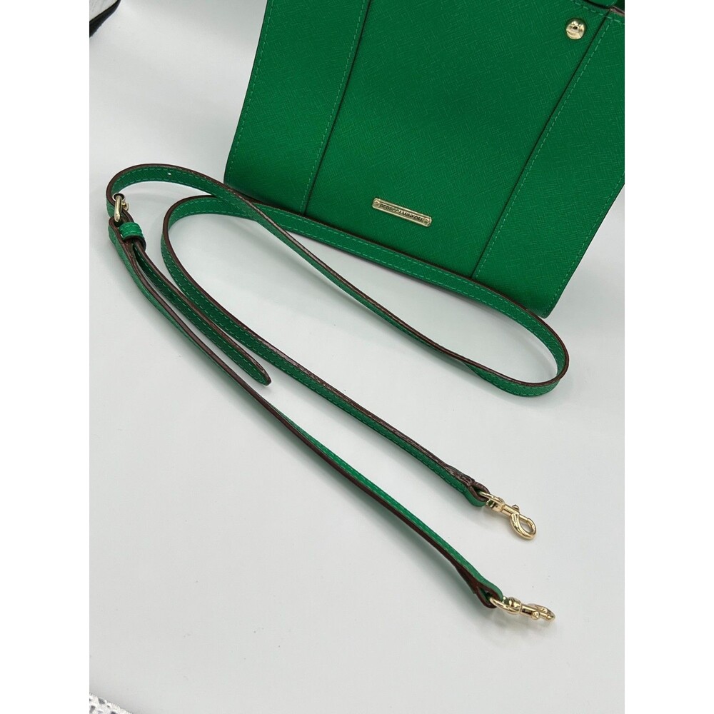 REBECCA MINKOFF Mini MAB Green Shoulder Bag Crossbody Leather Tote - Picture 11 of 14